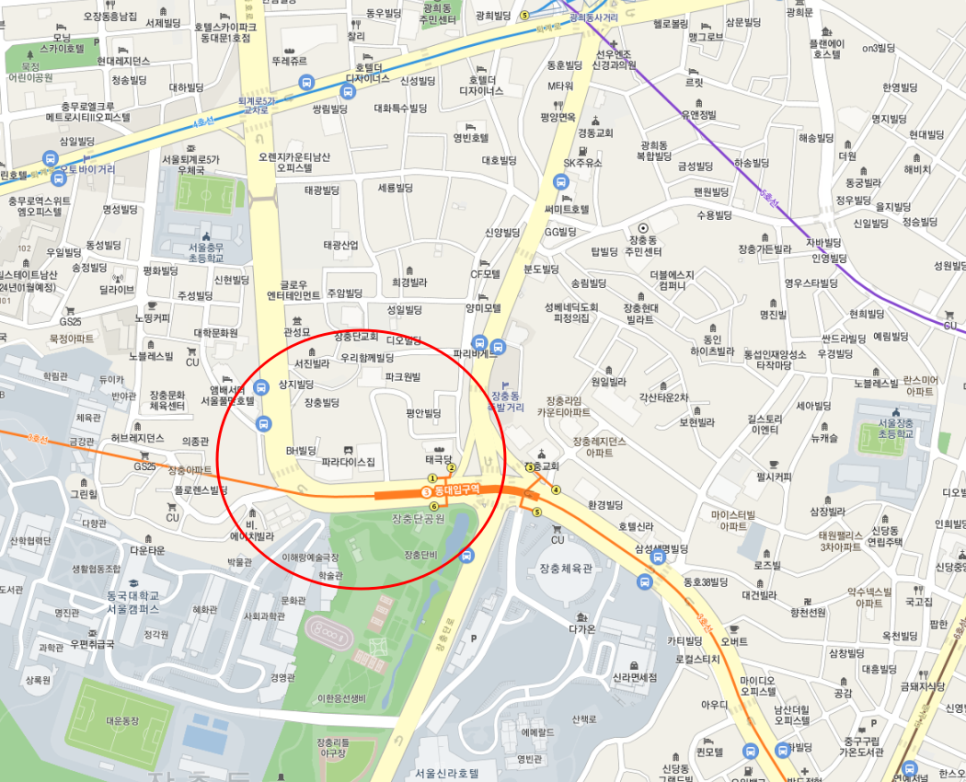 동대입구역 월주차┃1분 출구 걸어서 2분 걸림