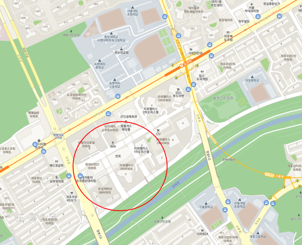 강남 매봉역월주차 찾기힘들다면