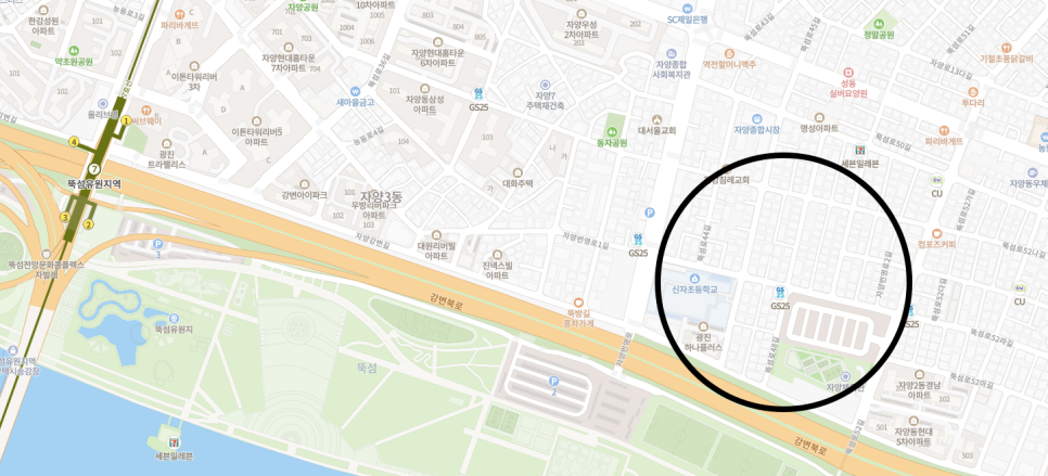 뚝섬 유원지 월주차 자리 소개 합니다