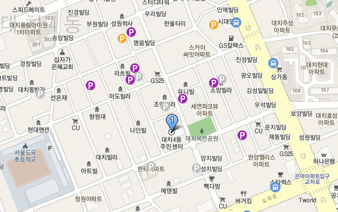 강남구 대치동 대치역 근처 월주차 자리 확인하세요/주만사 주차장