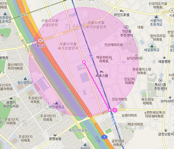 금천구~안양천~독산역 [정기권,월주차] 주만사에서 특가로 해결하세요.