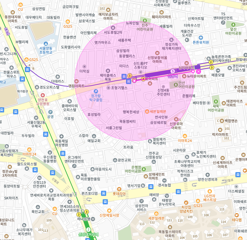 양천구 신정동 신정역 목동역 주차장 | 지정석 월주차