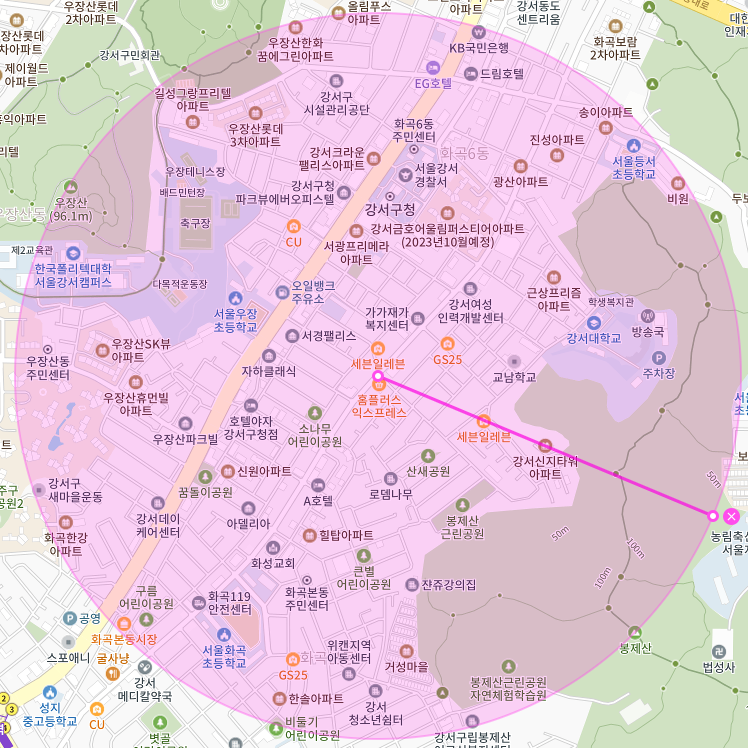 서울 강서구 화곡동 강서대학교 봉제산 부근 월주차, 월정기권 | 주만사로 다 했다!!