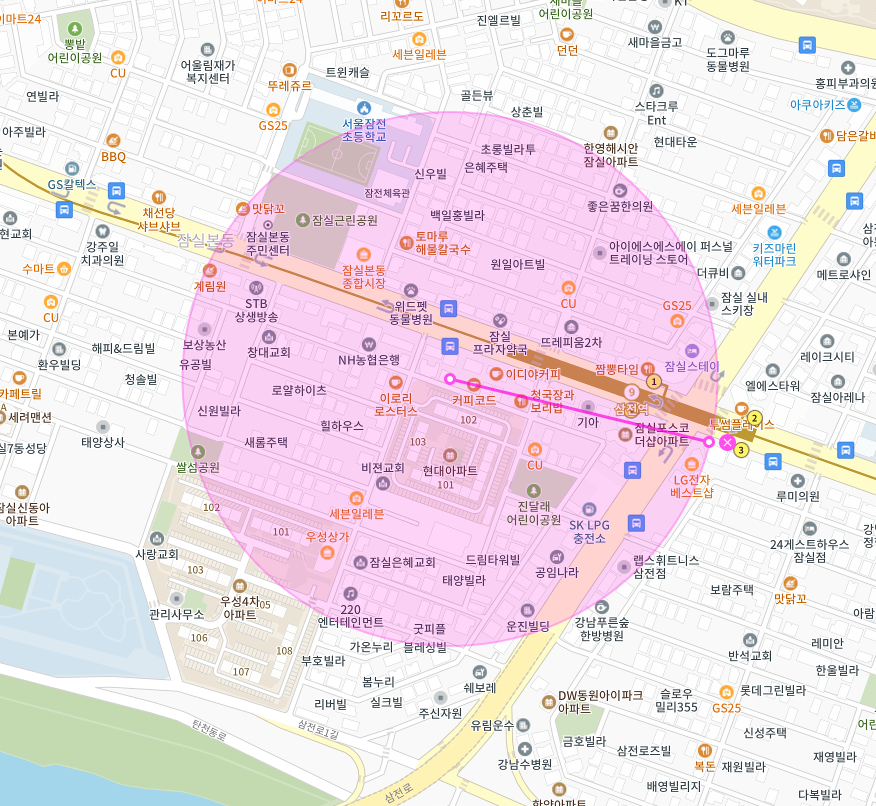 송파구 잠실동 삼전역 석촌고분역 월주차 ㅣ 주간제 ㅣ 9시간 만 원