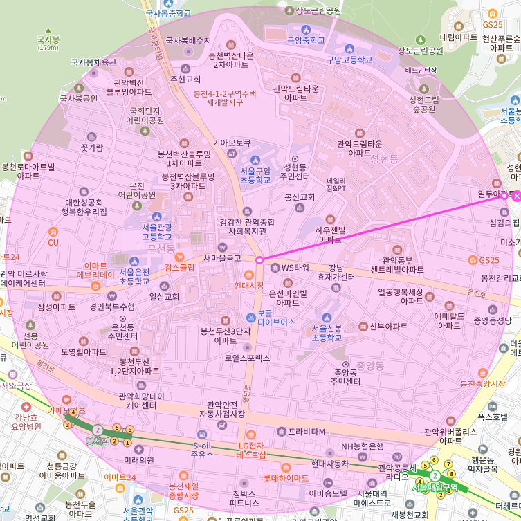 서울 관악구 봉천동 봉천역 현대시장 부근 월주차, 월정기권 | 주만사로 주차 스트레스 멈춰!!