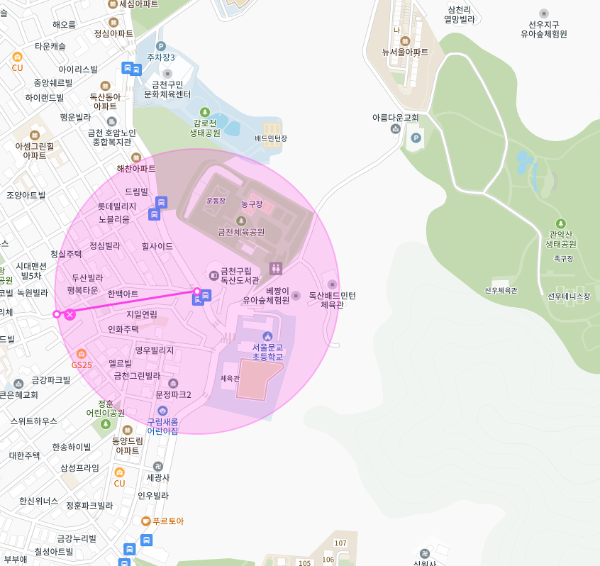 금천구 독산동 관악산생태공원 인근 주차장 | 월주차 정기권 | 전일제