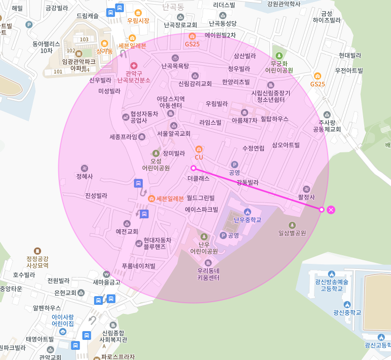 관악구 신림동 난곡동주민센터 광신고등학교 월주차 ㅣ 주간제 ㅣ 9시간 4,750원