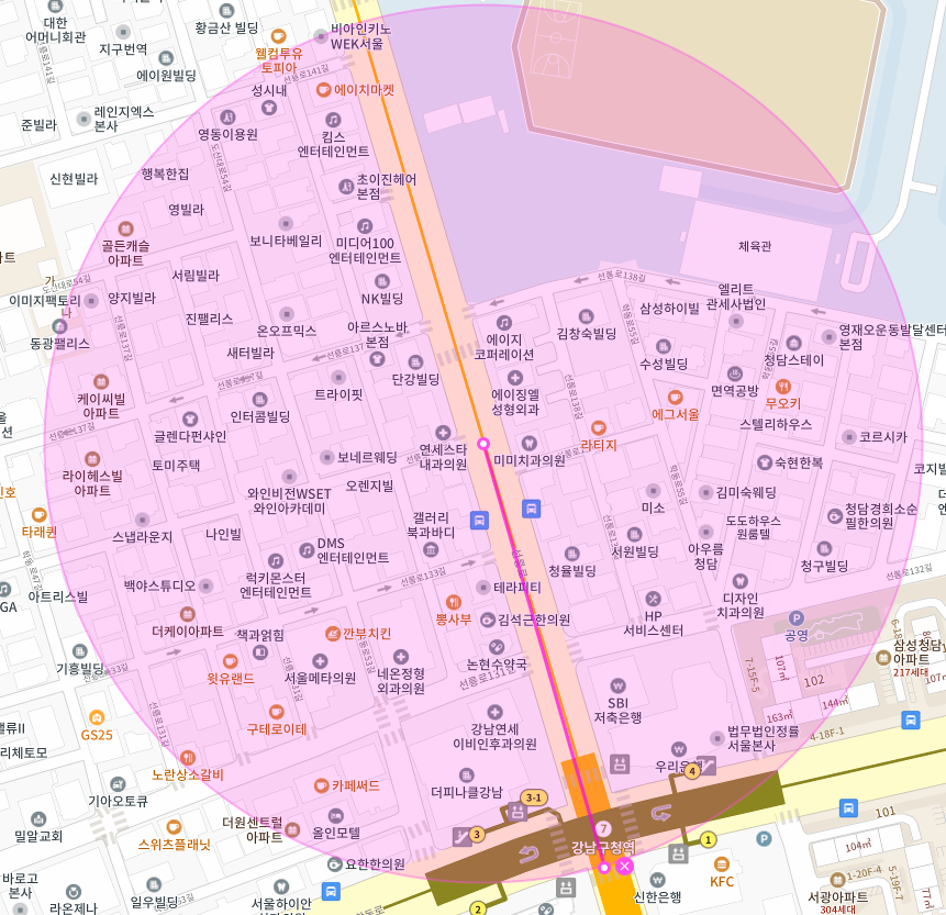 영동고등학교 인근 주차장 | 월주차 정기권 | 강남구 논현동 강남구청역