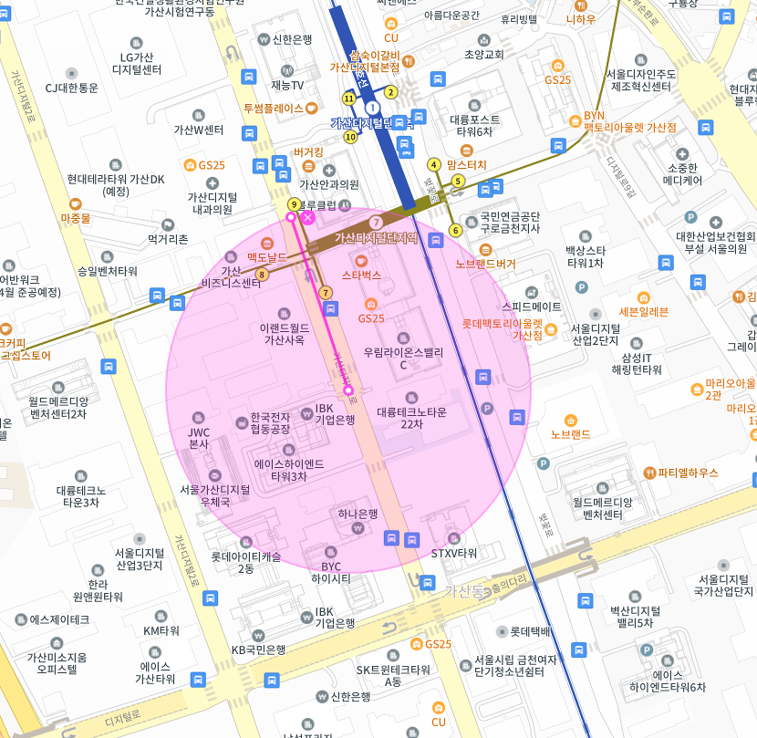 금천구 가산동 가산디지털단지역 인근 주차장 | 월주차 정기권 | 전일제