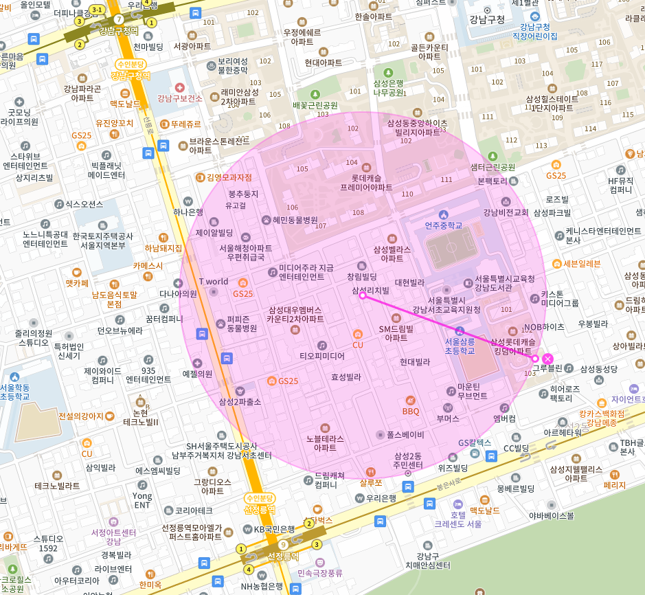 강남구 삼성역 강남구청역 선정릉역 월주차 ㅣ 전일제 ㅣ 1시간 333원