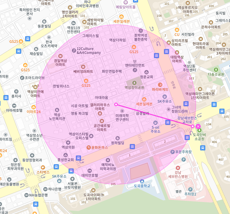 강남구 역삼동 한티역 도곡역 월주차 ㅣ 전일제 ㅣ 하루 8,900원