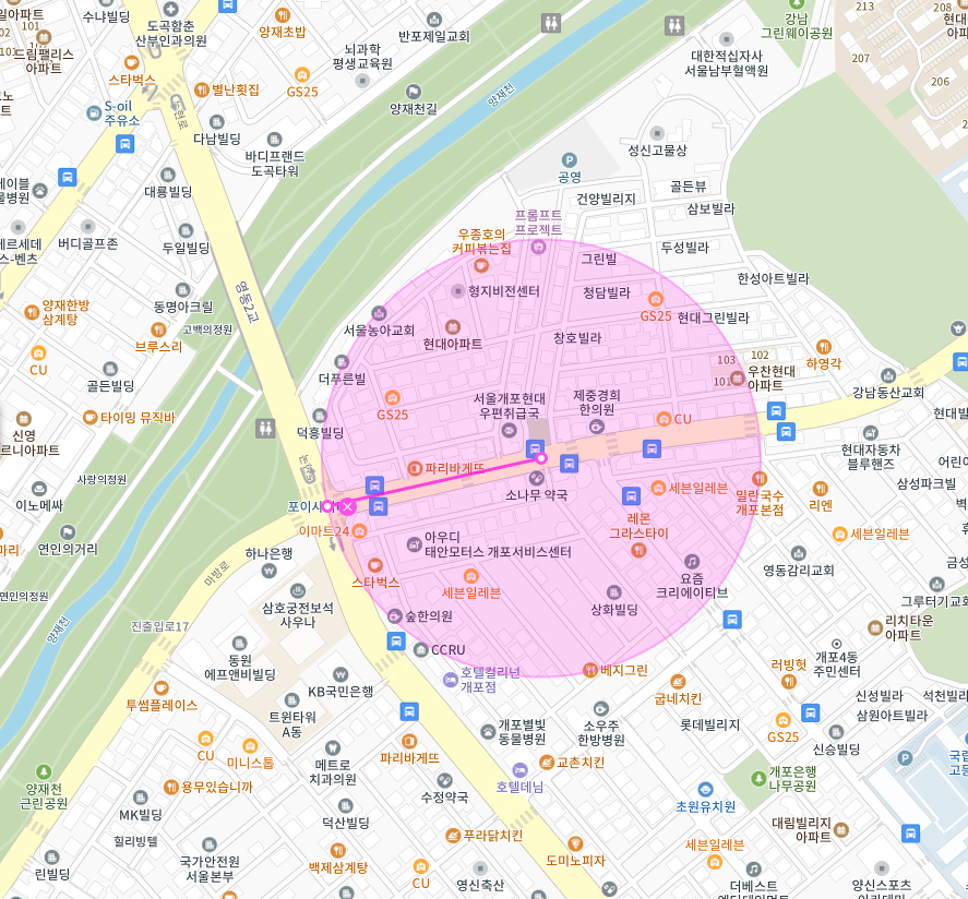 강남구 개포동 국립국악고등학교 인근 주차장 | 월주차 정기권