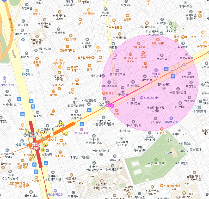 강남구 신사동 신사역 인근 주차장 | 월주차 정기권 | 전일제