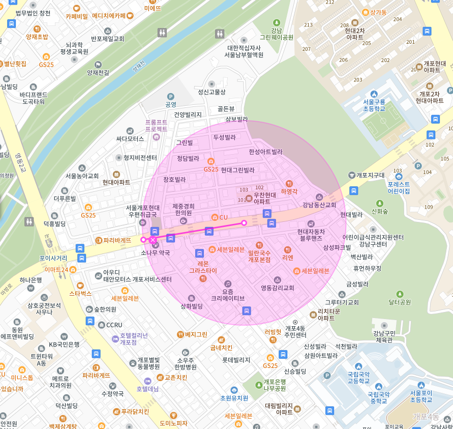 강남구 개포동 포이근린공원 인근 주차장 | 월주차 정기권