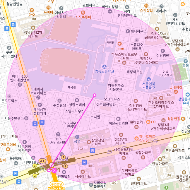 강남구 강남구청역 도보 4분 월주차 | 평일 주말 전일제