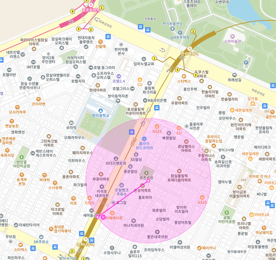 송파구 방이동 송파나루역 인근 주차장 | 월주차 정기권