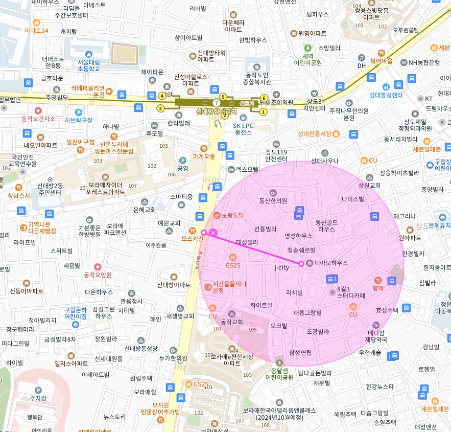 동작구 상도동 신대방삼거리역 인근 신규 월주차 소개