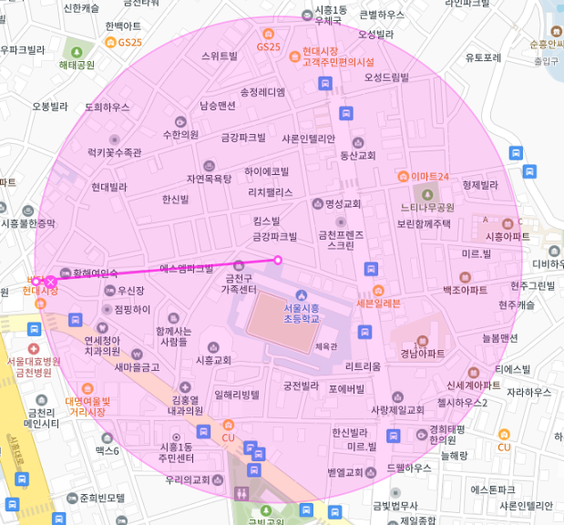 시흥사거리 주차장 찾아드려요 | 주만사 금천구 시흥동 월주차 | 평일 주간제
