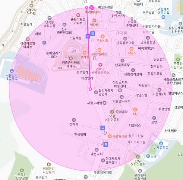 관악구 주차장 찾아드려요 | 주만사 신림동 서울난곡초 인근 월주차 | 평일 주간제