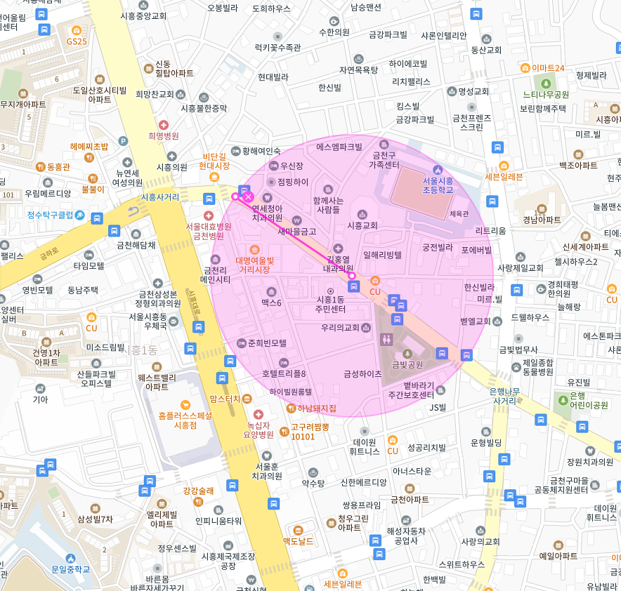 시흥사거리 인근 주차장 | 월주차 정기권 | 금천구 시흥동