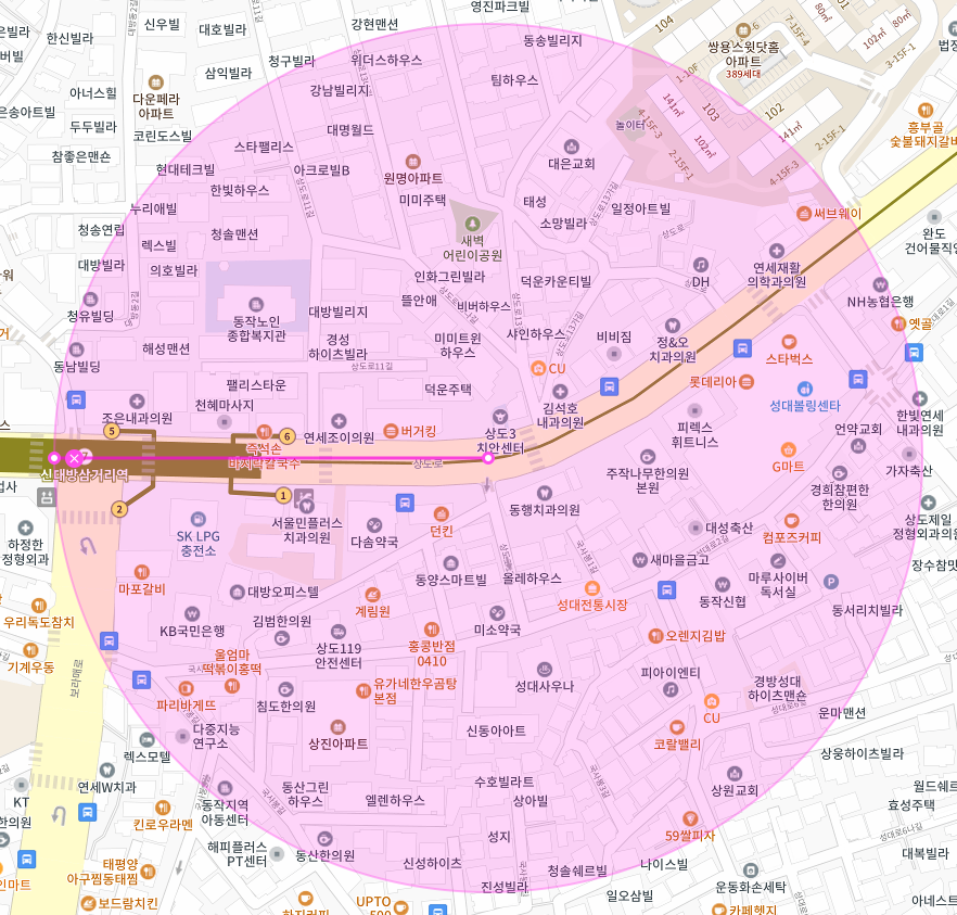 동작노인종합복지관 인근 주차장 | 월주차 정기권 | 동작구 상도동 신대방삼거리역
