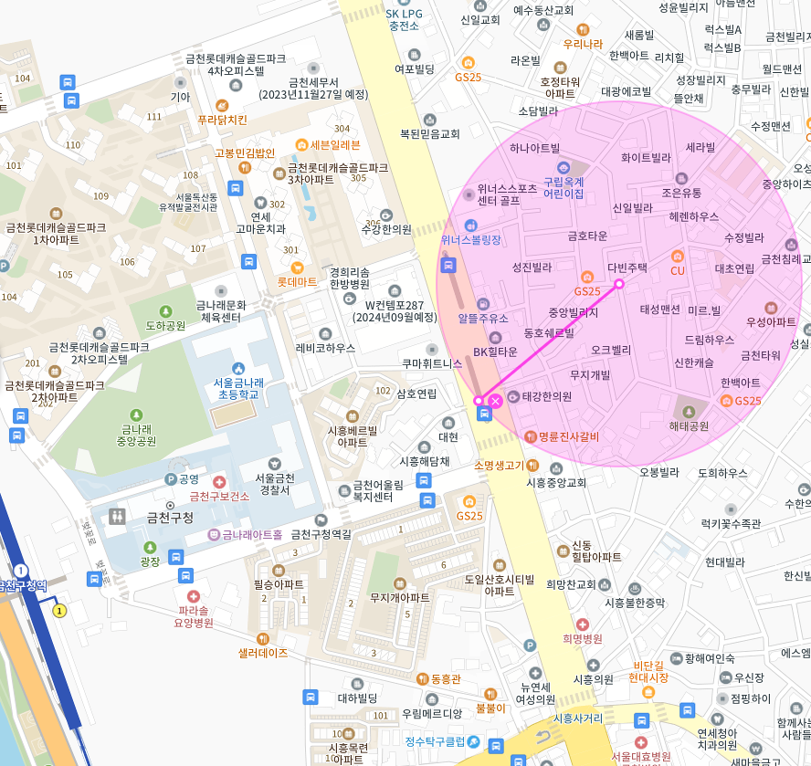 해태공원 인근 주차장 | 월주차 정기권 | 금천구 시흥동 금천구청역