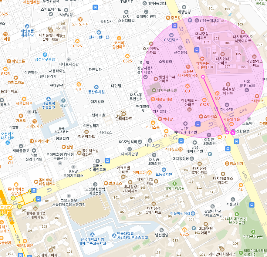 강남구 대치동 한티역 독서실 인근 신규 주차장 | 주만사 월주차