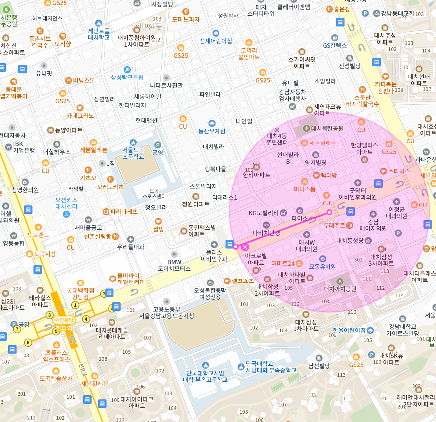 강남구 대치동 한티역 인근 주차장 | 주만사 월주차 | 전일제