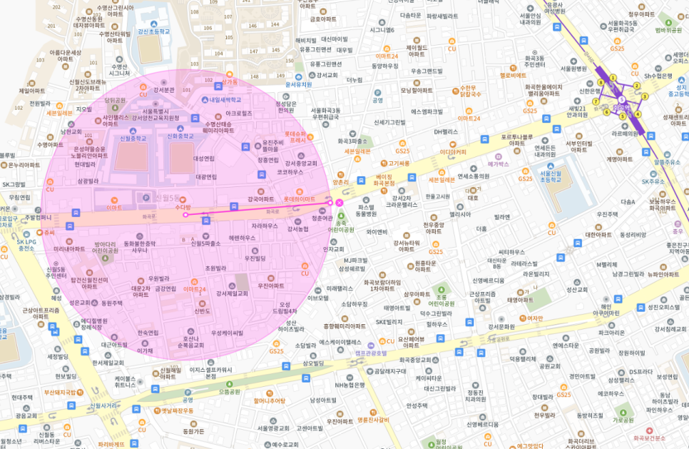 화곡 공영주차장 자리 찾기 어려우셨다면 주만사 월주차로 | 양천구 신월동 주차 자리 | 평일 주간제