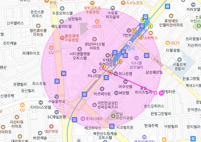 수유역 월주차│5번 출구 도보 1분│월 10만원대에 이용!