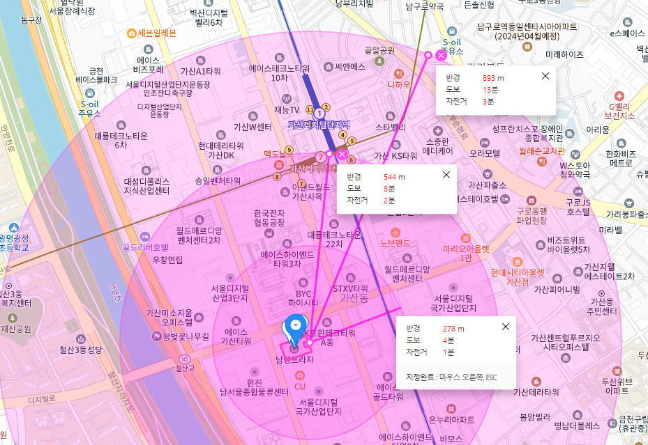 금천구 월주차 │가산동 디지털로 │ 가산디지털단지, SK트윈테크타워 인근│월 10만원대