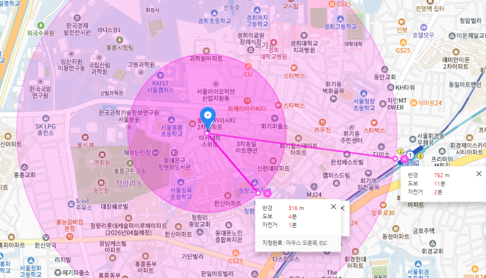 회기동 월주차 │동대문구 회기로 │ 회기역, 고려대역, 동대문구정보화도서관 인근│월 10만원대