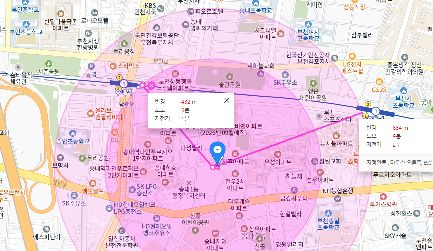 부천 상동 송내역 월주차│부천시 경인로│중동역, 부천송일초 인근│월 9만원