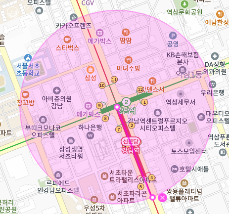 강남역 3번 출구 앞 도보 3분 거리 주차장 정보 안내 !