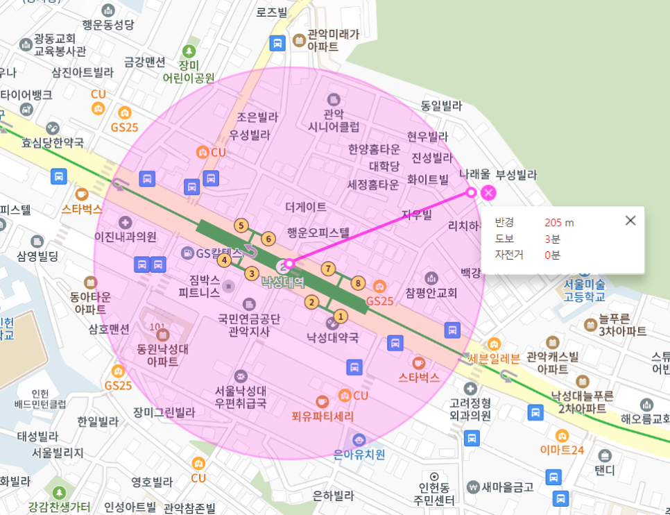 낙성대역 월주차 8번 출구 최적의 주차장
