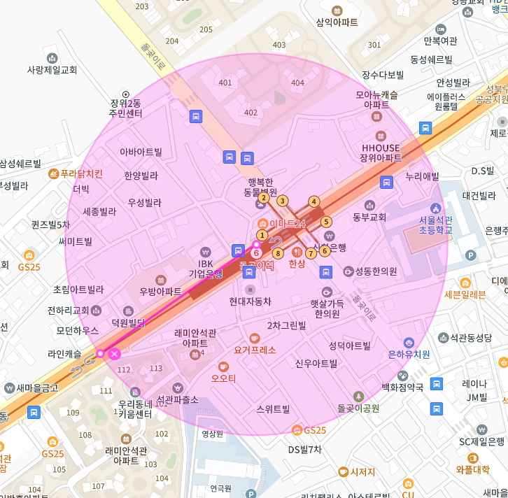 돌곶이역 월주차 1번출구에서 도보로 3분거리에 있는 주차장 추천