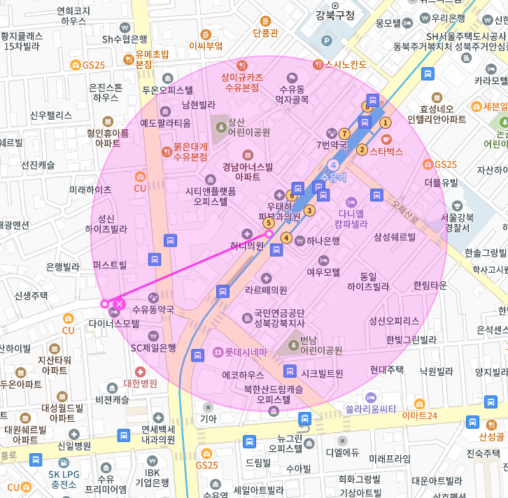 수유역 월주차 내 차에 딱 맞는 주차 공간 발견하기