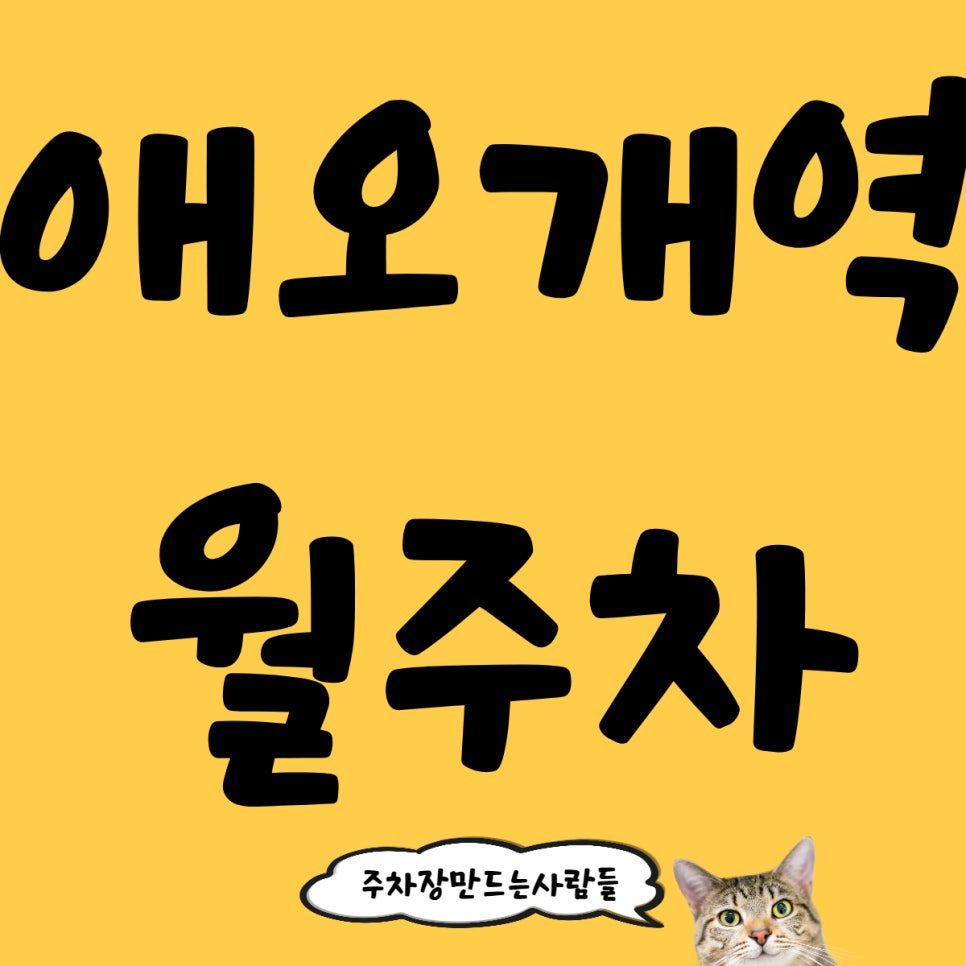 애오개역 월주차 필수 꿀팁, 가성비와 편리함을 한번에 잡는 방법 대표 이미지