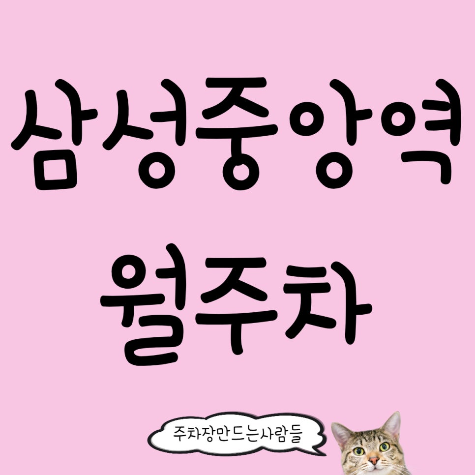삼성중앙역 월주차, 곧 더워지는데 발품 파시게요?