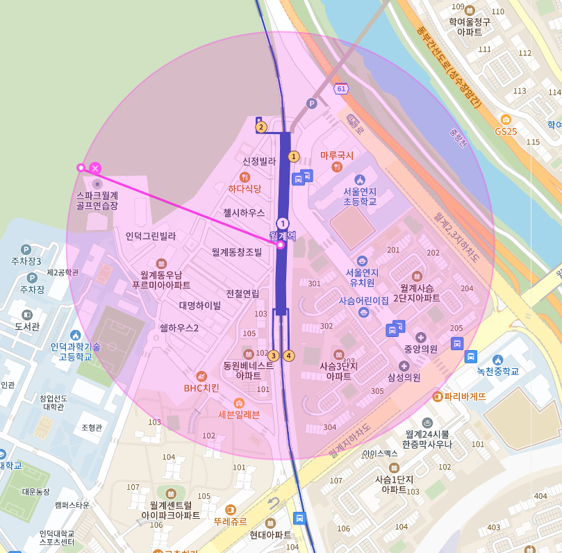 월계역 월주차 3번출구 인근 도보 5분거리 A급 주차장 안내