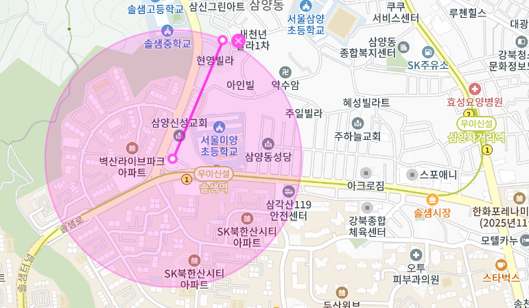 솔샘역 월주차 _ 단일주차/지정석/소형SUV
