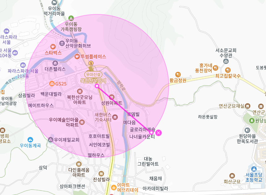 북한산우이역 월주차 _ 지정석/단일주차/자주식/차량등록 X