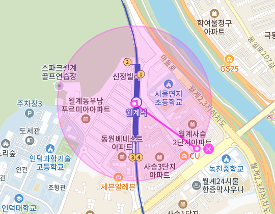 월계역 월주차 _ 초 역세권/단일주차/자주식/지정석