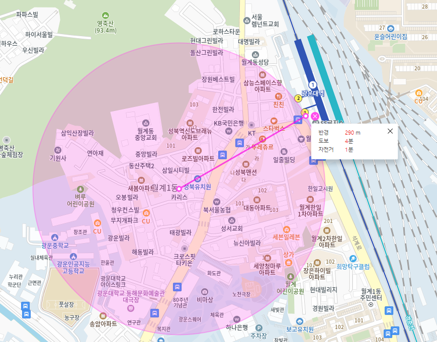 월계동 월주차/ 광운대역 근처주차/ 광운대 주차장/광운 중학교 주차장