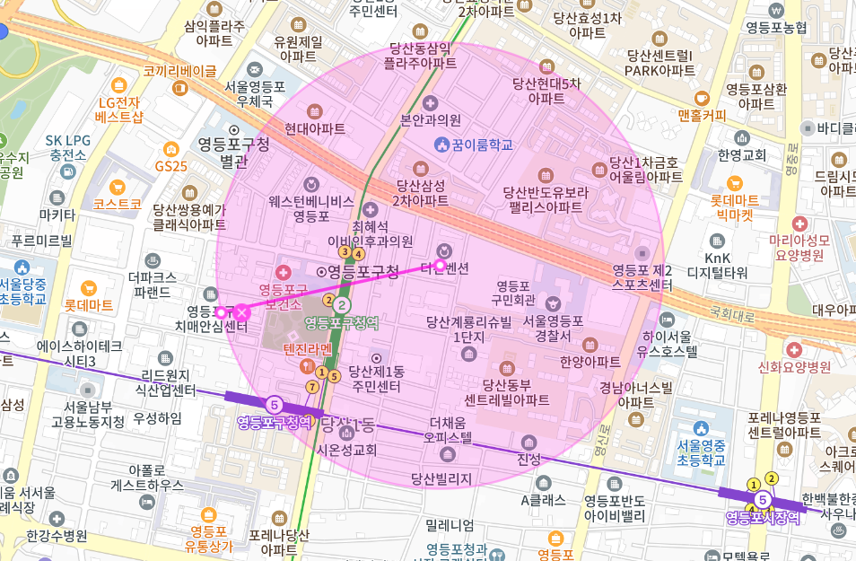 당산동 월주차 _ 영등포구청역 4번 출구와 매우 가까운 월주차장