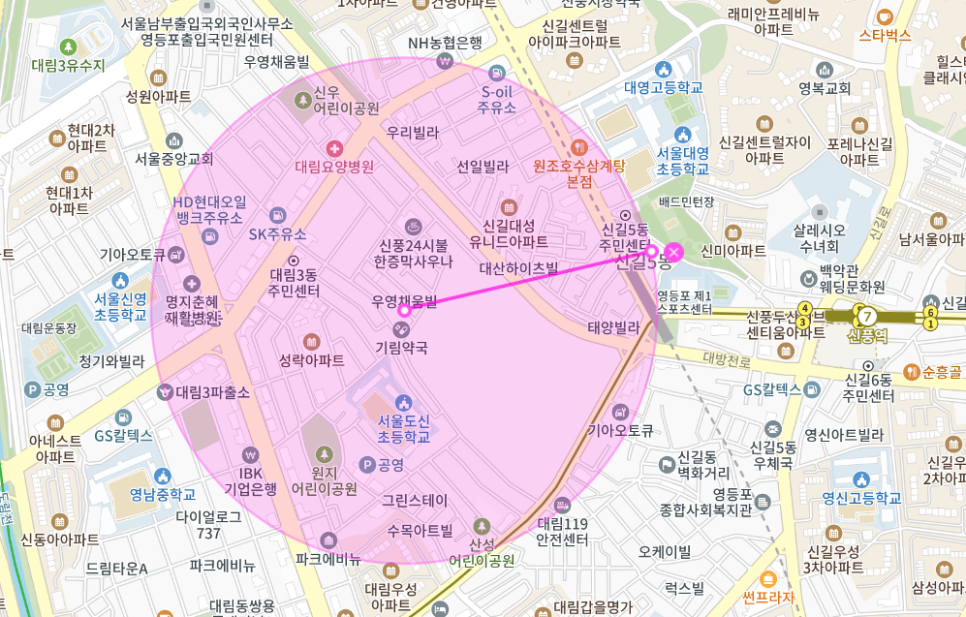 대림동 월주차 _ 지정석 단일 주차 가능한 월주차장
