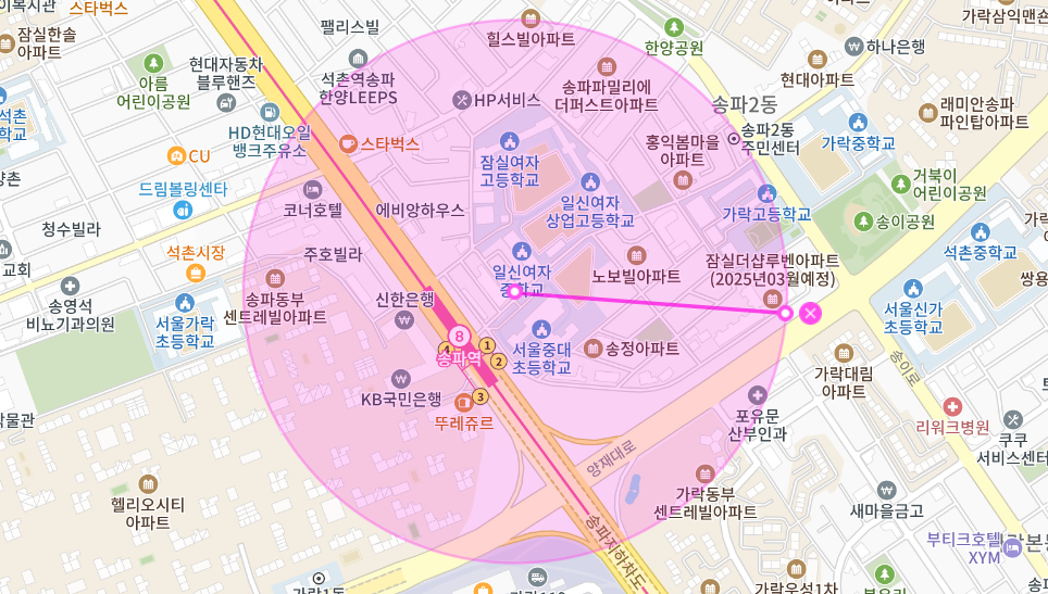 송파역 월주차 _ 송파역 1번 출구 지정석 단일주차 가능한 월주차장