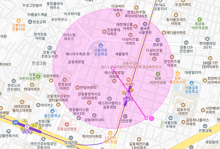 길동역 월주차 _ 걸어서 2분 걸리는 길동역 1번 출구 인근 월주차장