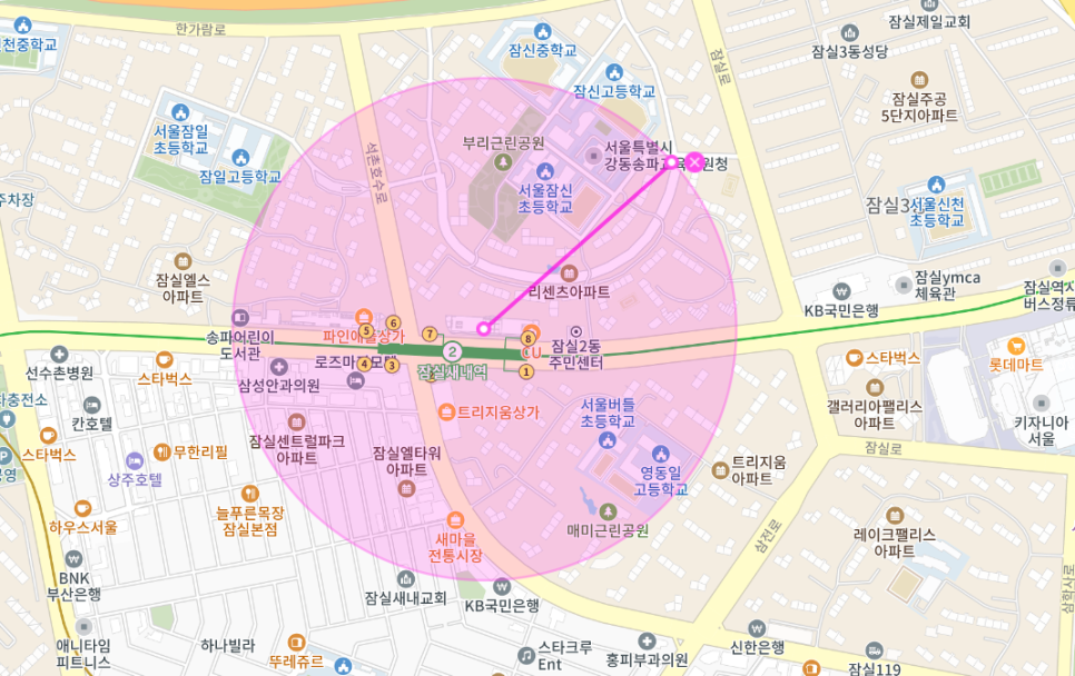 잠실동 월주차 _ 서울특별시강동송파교육지원청 옆에 빈자리 단일 주차 가능
