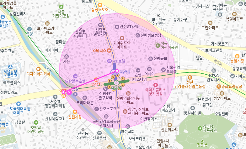 신림역 월주차_신림 타임스트림, 롯데시네마 1분 거리 주차장